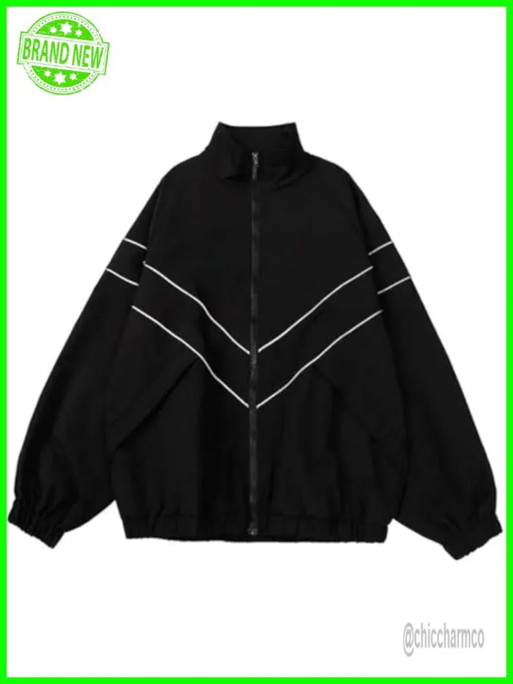 Vintage Patchwork Bomber Jacket Polyester Lightweight Windbreaker Streetwear